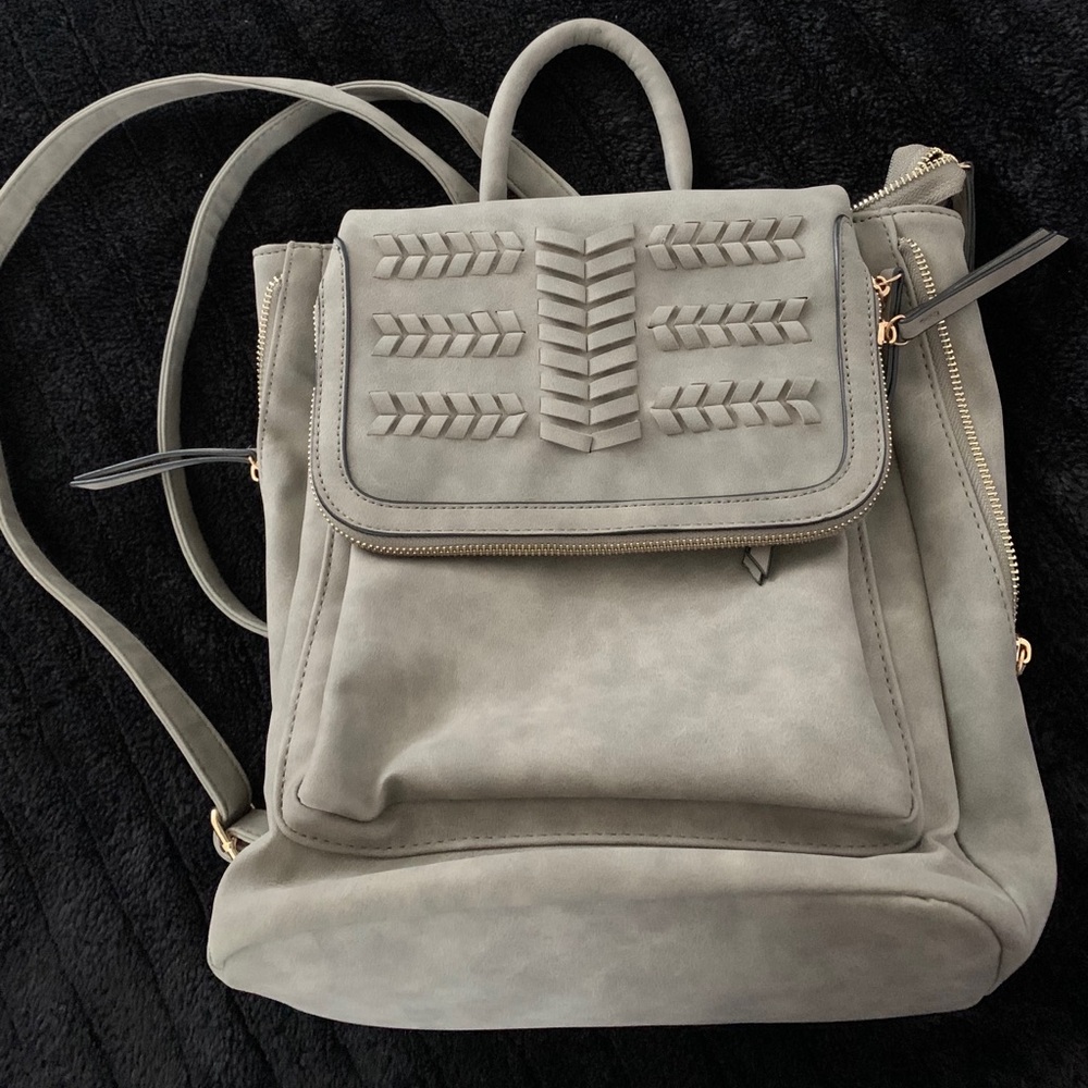 Gray Backpack/ Purse - image 1